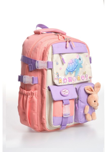 Kore Tarzı Sevimli Kaplumbağa Desenli 180° Tam Açılır Kız Çocuk Ilkokul Çantası - Ergonomik Okul Sırt Çantası fiyatları