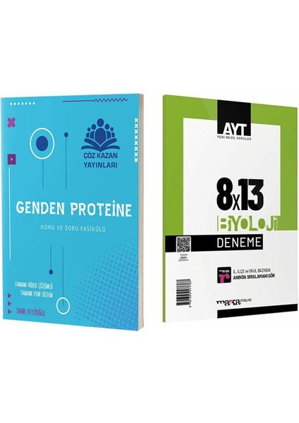 Çöz Kazan Ayt Genden Proteine Biyoloji ve Marka Deneme Seti 2 Kitap