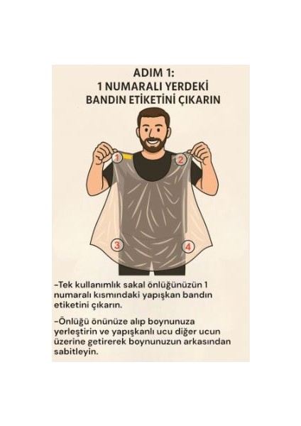 Sakal Kesme Önlüğü 10LU modelleri