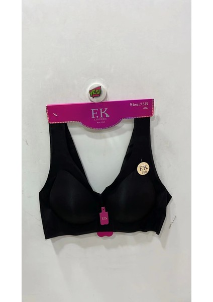 Kadın Lazer Kesim Balensiz Hafif Destekli Siyah Sütyen - 1245