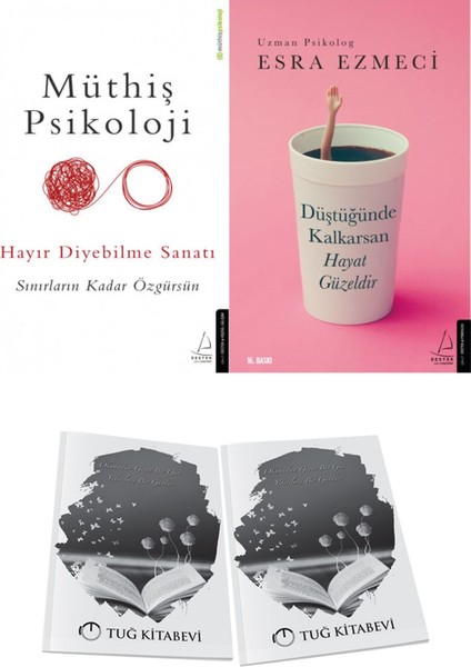 Müthiş Psikoloji Hayır Diyebilme Sanatı ve Düştüğünde Kalkarsan Hayat Güzeldir + Hediyeli