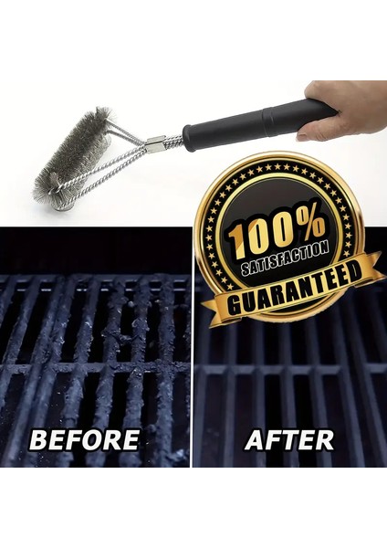 Izgara Tel Temizleme Fırçası ve Mangal Barbekü Fırçası 2'li Set indirimleri