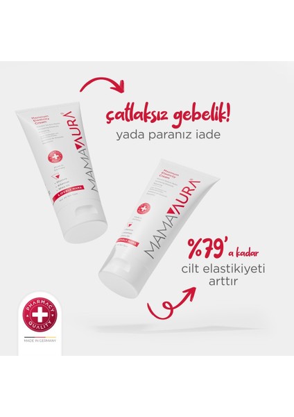 Maximum Elasticity Cream ve Mamaaura Shape Me Oil Tanışma Seti indirimleri