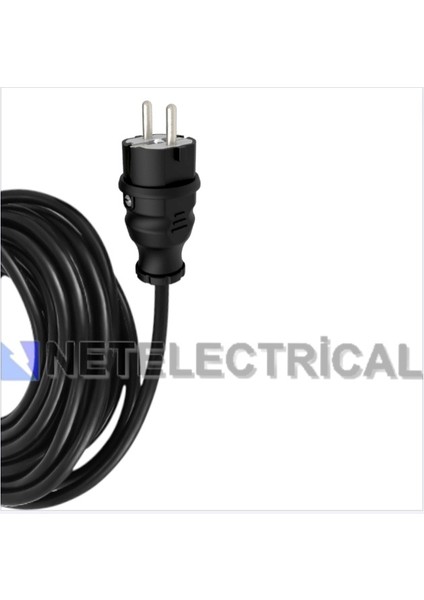 Tekne ve Karavan Enerji Besleme Kablosu 6 Metre | IP44 Kauçuk Düz Fiş + 3X16A Uzatma Priz | Siyah Kalın Kablo modelleri