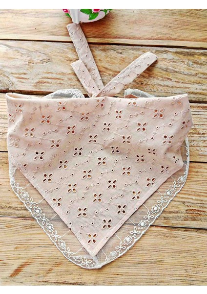 Dantel Detaylı Fisto Kumaş - Çocuk Bandanası – Bağcıklı
