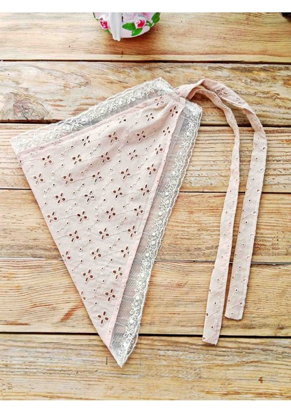 Dantel Detaylı Fisto Kumaş - Çocuk Bandanası – Bağcıklı fiyatları