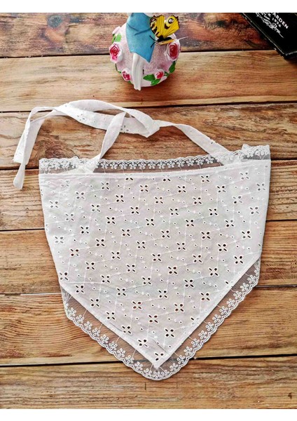 Dantel Detaylı Fisto Kumaş - Çocuk Bandanası – Bağcıklı fiyatları