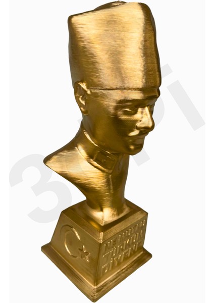 | Kalpaklı Atatürk Büstü 15 cm - Altın Rengi fırsatları