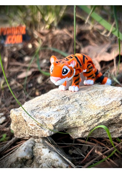 Kaplan Oyuncak - Ormanın Minik Meraklı Gücü Yavru Kaplan 🐯🌿3d Hareketli Organik Vip Model Orta Boy fırsatları