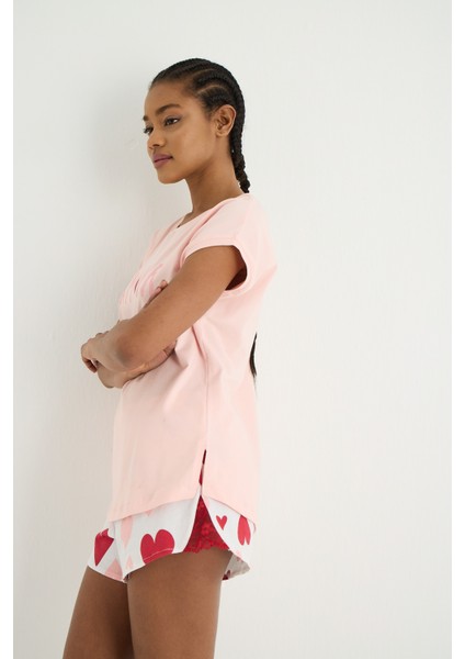 Lamour Örme Kolsuz Pijama - Tshirt Şort Set fiyatları