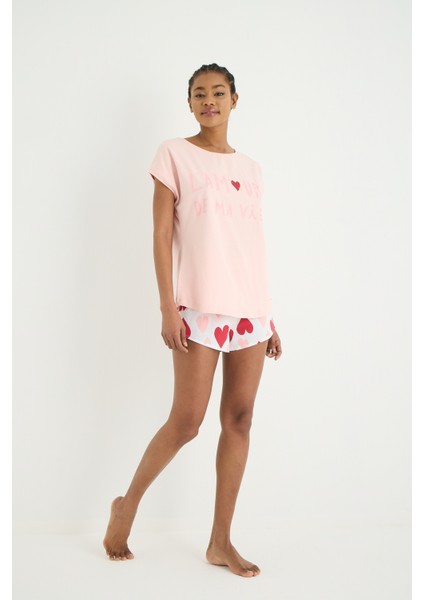 Lamour Örme Kolsuz Pijama - Tshirt Şort Set modelleri