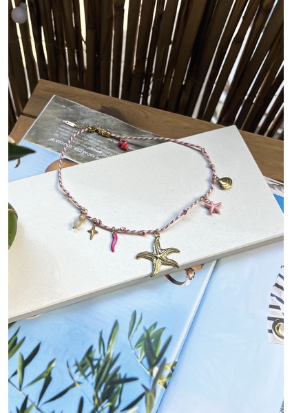 Çoklu Charmlı Deniz Yıldızı Kolye
