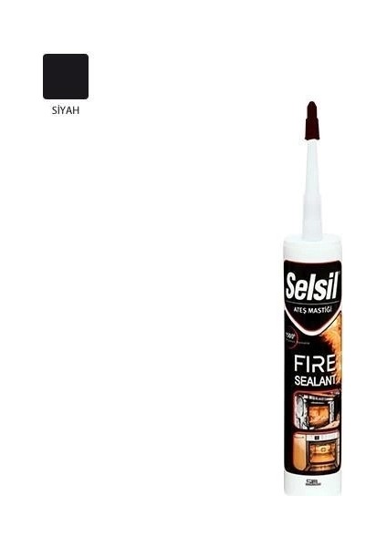 Selsil Ateş Mastiği Siyah 300 ml 1500 Dereceye Dayanıklı