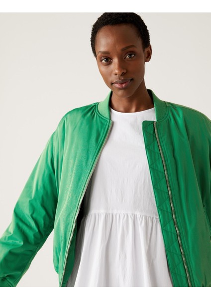 Relaxed Fit Bomber Ceket fırsatları