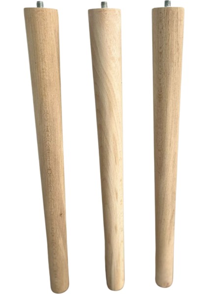 Ham (Boyasız) Konik 41 cm Ahşap Mobilya Ayağı – 3’lü Takım (Koltuk, Puf, Berjer, Sehpa, Tv Ünitesi Için – Bağlantı Aparatı Dahil) fiyatları
