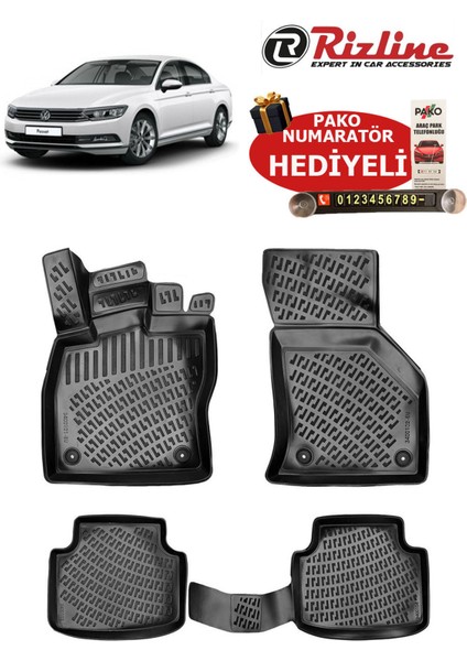 Volkswagen Passat B8 2015-2023 Havuzlu Paspas