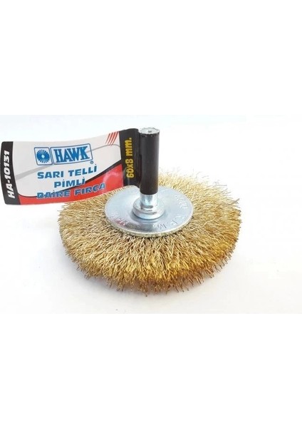 Hawk HA10131 Pimli Sarı Tel Daire Fırça 60X8 mm