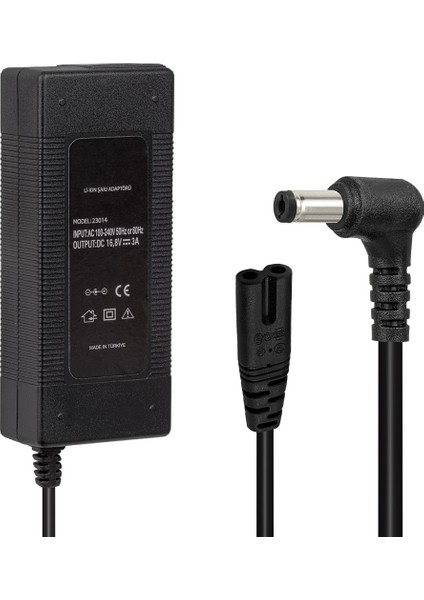 16.8V 3Ah Lithium Ion Battery Charger 5.5-2.5mm Lityum Ion Pille Için Uygun Şarj Cihazı fiyatları