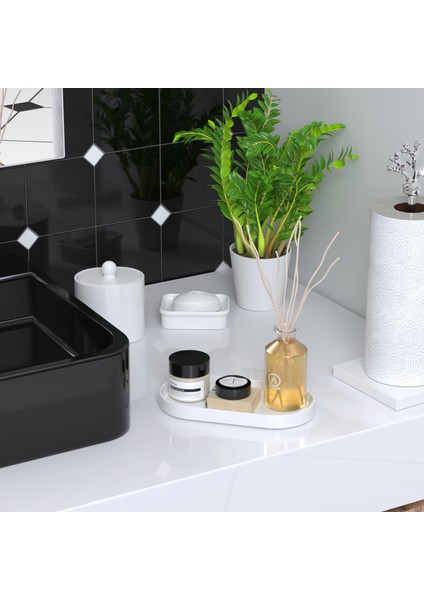 Siyah Granit Yağdanlık Altlığı,yağdanlık Standı,mutfak ve Banyo Organizer (Orta Boy) fiyatları