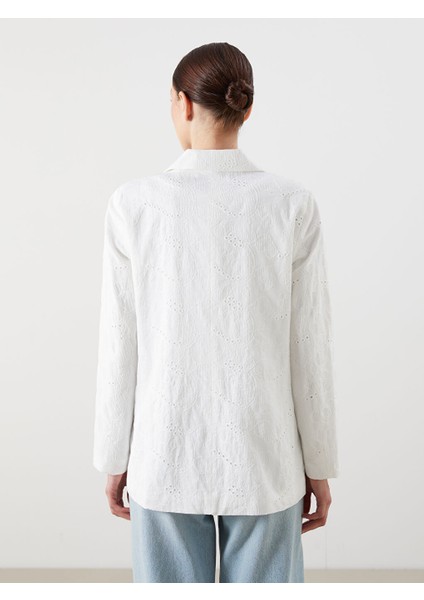 Yeni Sezon Ajurlu Brode Kadin Blazer Ceket - S5RA79Z8 fırsatları