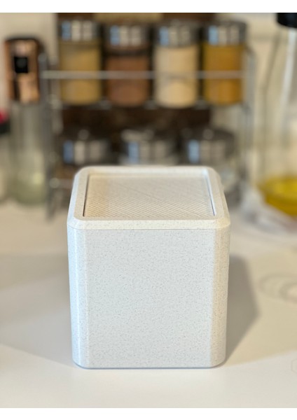 Masa Üstü Çöp Kovası Mutfak - Banyo - Açılır Kapanır 12,5X12 cm