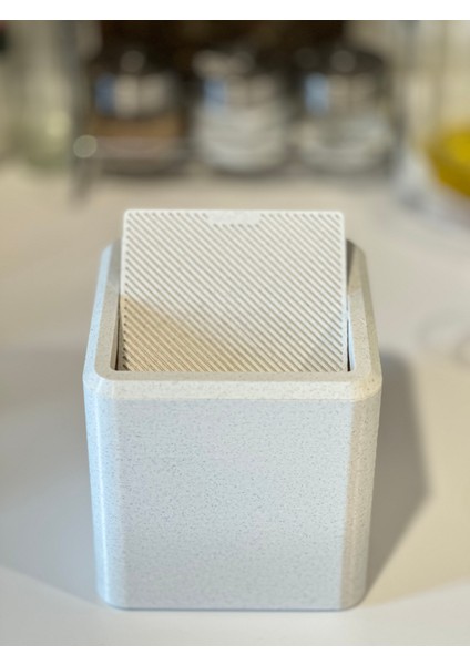 Masa Üstü Çöp Kovası Mutfak - Banyo - Açılır Kapanır 12,5X12 cm fiyatları