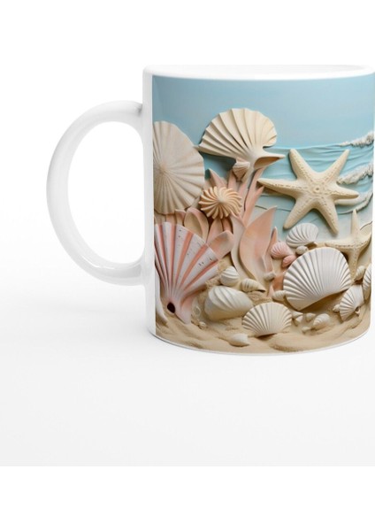 Kumsal ve Deniz Dalgalı Kabuk Temalı Su Altı Kupa Bardak fiyatları