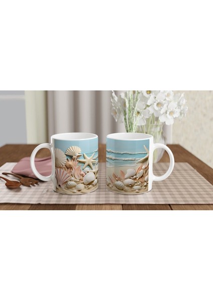 Kumsal ve Deniz Dalgalı Kabuk Temalı Su Altı Kupa Bardak indirimleri