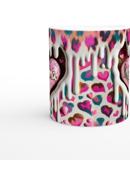 Renkli Kalp Desenli Mama Yazılı Anneler Günü Kupa Bardak fiyatları