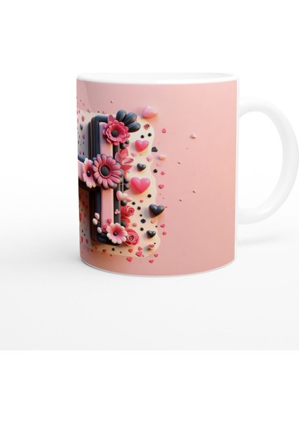 H Harfi Zarif Alfabe Kupa Bardak modelleri