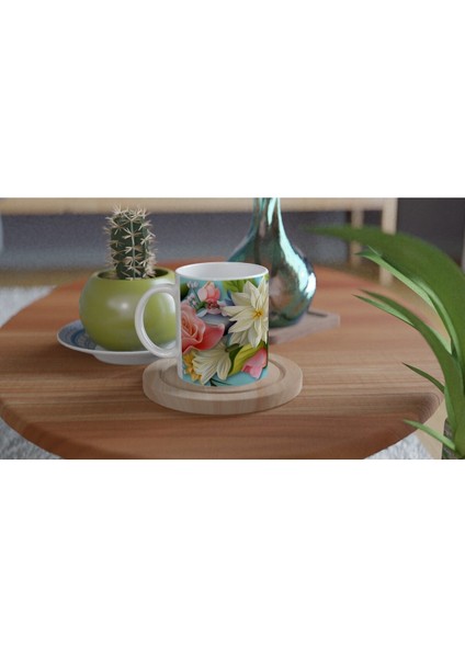 Pastel Çiçek Bahçesi Temalı Kupa Bardak fırsatları