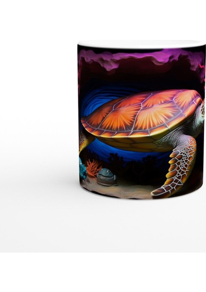 Alev Kabuklu Su Altı Kaplumbağası Kupa Bardak