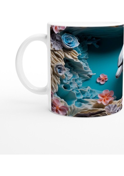 Deniz Bahçesinde Oyun Oynayan Sevimli Yunus Kupa Bardak fiyatları