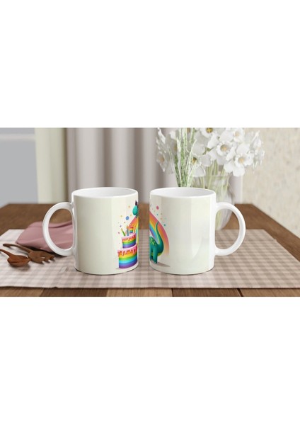 Neşeli Dinozor Doğum Günü Temalı Çocuklara Özel Baskılı Kupa Bardak indirimleri