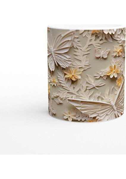 Kelebek Bahçesi Çiçekli Kupa Bardak fiyatları