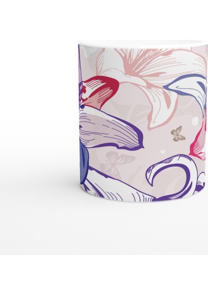 Pembe Lale Çizimli Kupa Bardak fiyatları