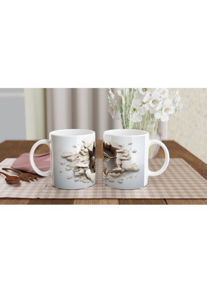 Çatlak Duvar Efektli Serçe Kuşu Temalı Baskılı Kupa Bardak fırsatları