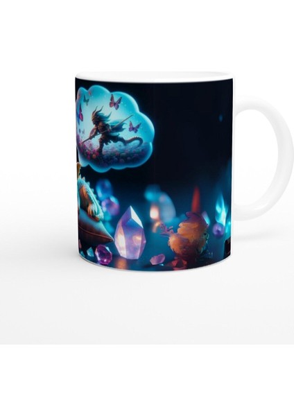 Rüya Ejderhası Fantastik Masal Temalı Çocuklara Özel Baskılı Kupa Bardak modelleri