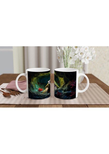 Yosunlu Mağarada Dinlenen Deniz Kaplumbağası Kupa Bardak indirimleri