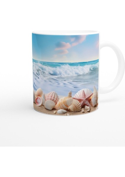 Mavi Ufukta Deniz Kabuğu Kupa Bardak modelleri