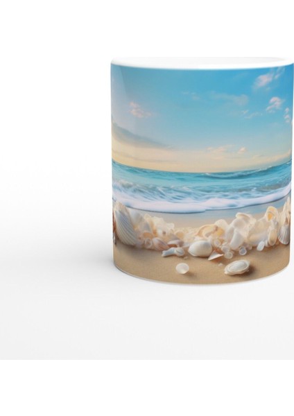 Sabah Işığında Deniz Kabuğu Temalı Kupa Bardak