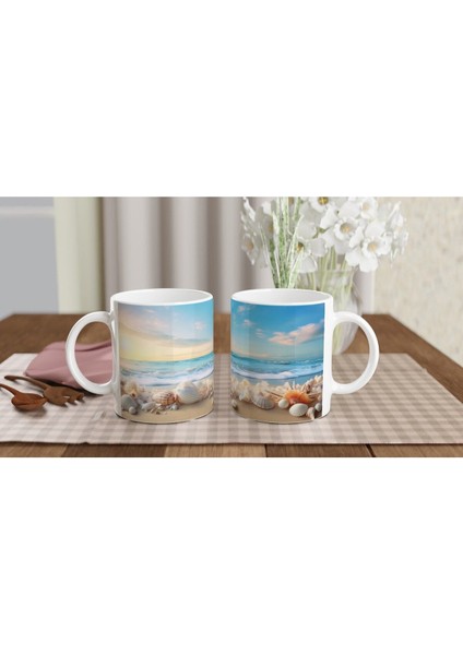 Sabah Işığında Deniz Kabuğu Temalı Kupa Bardak indirimleri