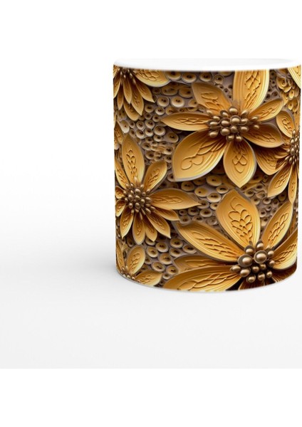 Altın Dokunuşlu Çiçekli Kupa Bardak fiyatları