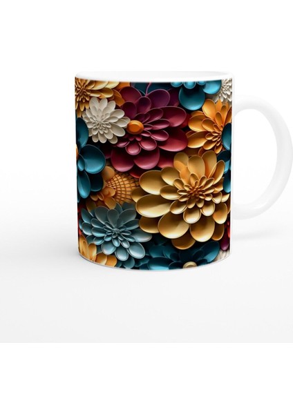 Renk Karnavalı Çiçekli Kupa Bardak modelleri