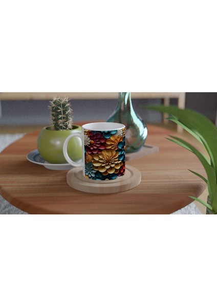 Renk Karnavalı Çiçekli Kupa Bardak fırsatları