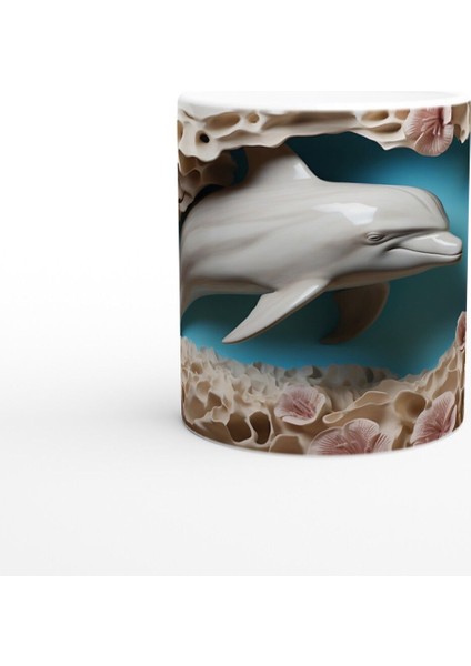 Okyanus Dansı Yunus Figürlü Kupa Bardak