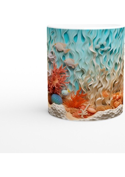 Mercan Dalgalarında Saklanan Güzellik Kupa Bardak