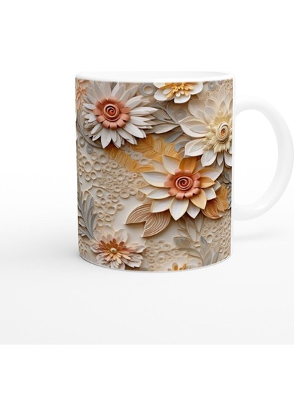 Spiral Merkezli Sanatsal Çiçek Kupa Bardak modelleri