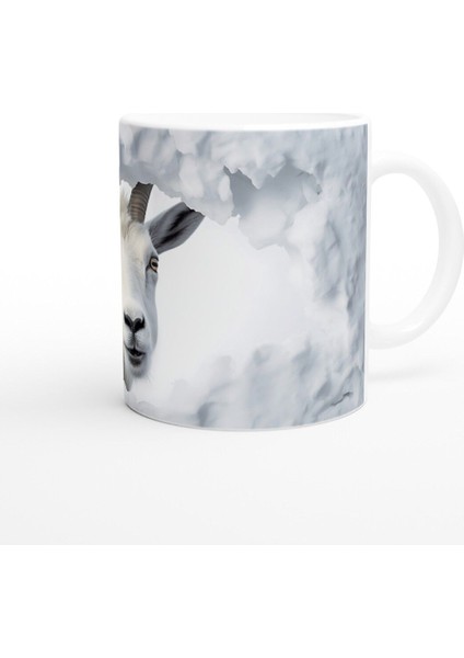 Duvarı Yarmış Dağ Keçisi Temalı Baskılı Kupa Bardak modelleri