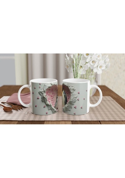 Kalpli Pencereden Bakan Penguen Ailesi Temalı Baskılı Kupa Bardak indirimleri